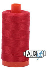 Aurifil Mako 50wt Cotton 1300 m 1422 yd. spool - 2265 Lobster Red